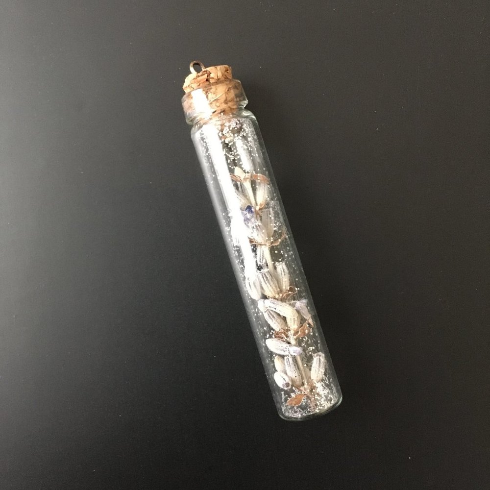 Lavender vial pendant